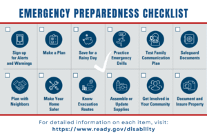 Emergency Preparedness Checklist with link to accessible PDF