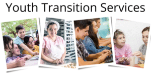 Photo collage of several images of people with disabilities engaging in basic life activities