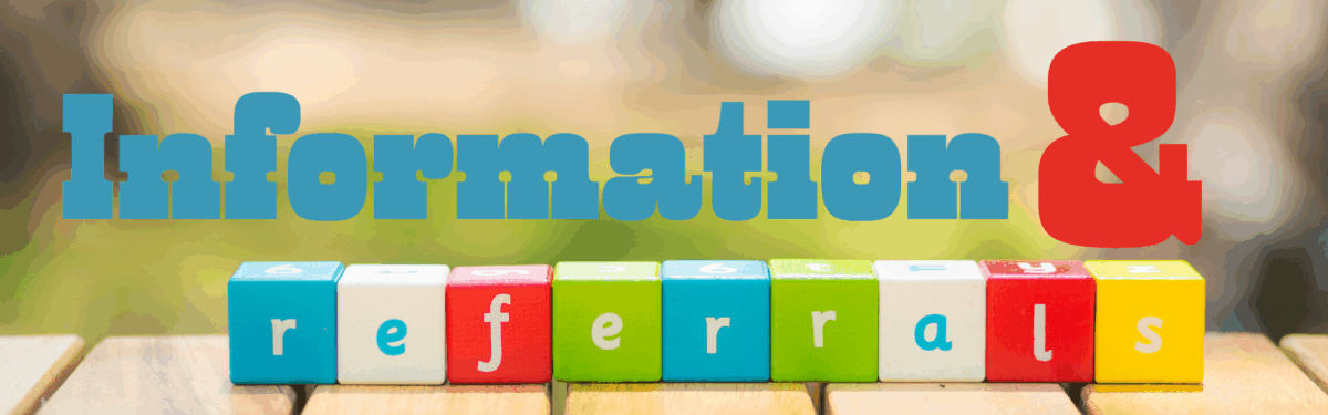 photo of colorful blocks that spell out the word 'referrals' and the 'information' above them